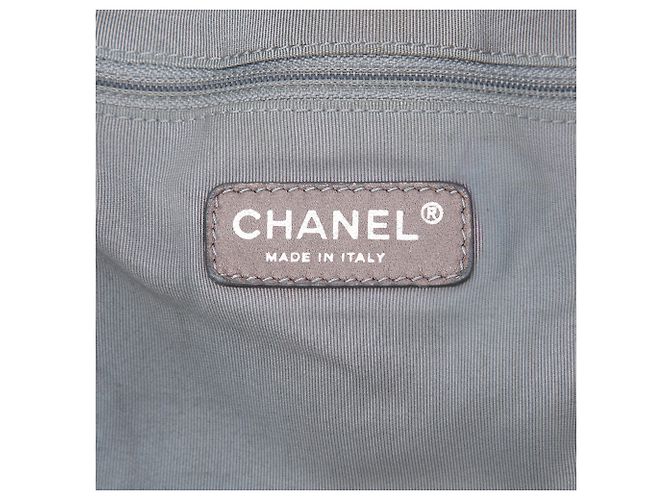 Borsa Tote Blue Chanel Large Quilted Denim Stretch Spirit - vista 5