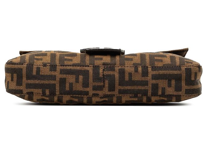 Fendi Baguette Schultertasche aus braunem Zucca Canvas - Ansicht 3