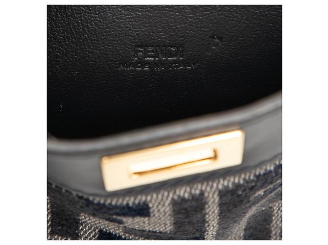 Borsa Fendi Nano Zucca Chenille Peekaboo grigia Grigio - vista 5