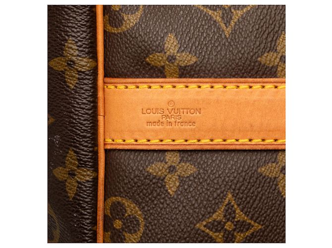Borsa da viaggio marrone Louis Vuitton Monogram Keepall Bandouliere 60 - vista 5