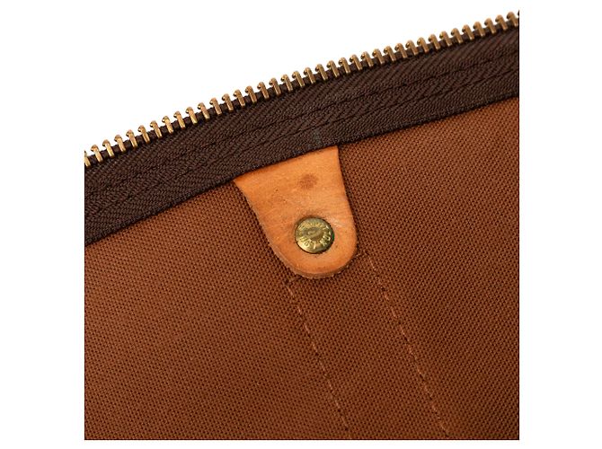 Borsa da viaggio marrone Louis Vuitton Monogram Keepall Bandouliere 60 - vista 7