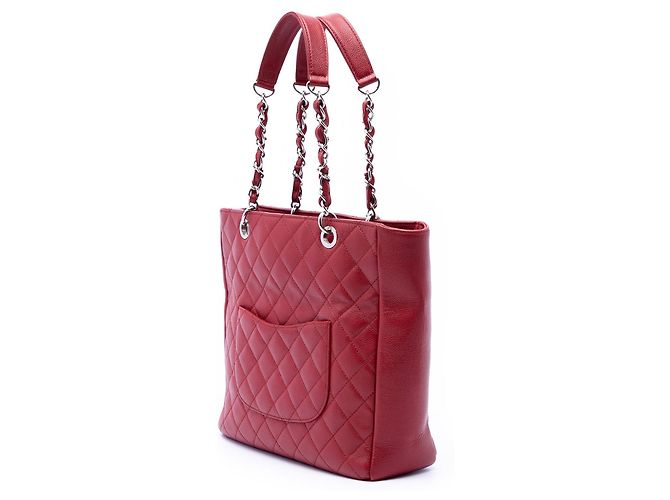 Tote Verticale Chanel Caviar Rosso - vista 2