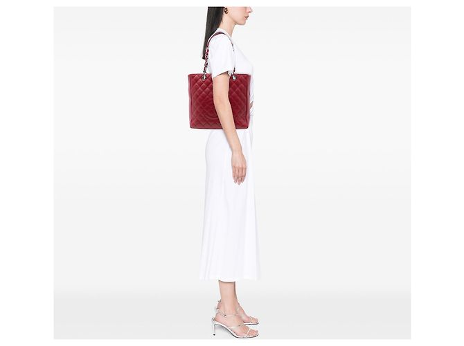 Tote Verticale Chanel Caviar Rosso - vista 7
