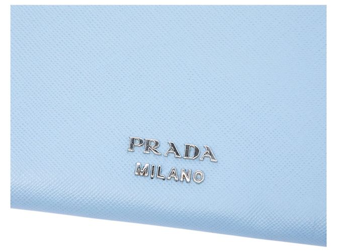 Clutch Prada Tricolor Saffiano blu - vista 5