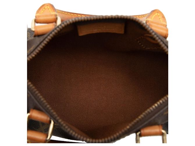 Sac à main Louis Vuitton Monogram Mini Speedy HL marron - vue 4