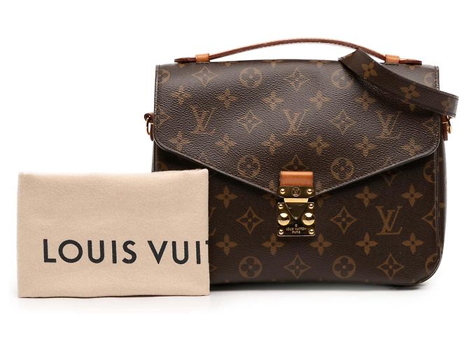 Borsa Louis Vuitton Monogram Pochette Metis marrone - vista 7
