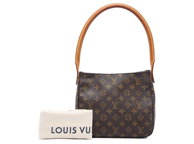 Borsa a tracolla Louis Vuitton Monogram Looping MM marrone - vista 6