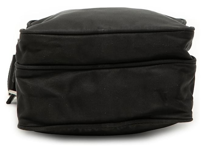 Borsa a tracolla con zip Prada Tessuto nero - vista 3