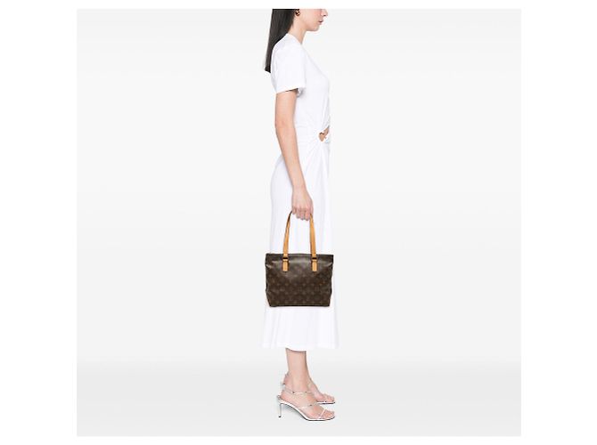 Borsa Tote Louis Vuitton Monogram Cabas Piano marrone - vista 7