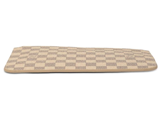 Pochette Louis Vuitton Damier Azur Neverfull MM Bianca Bianco - vista 3