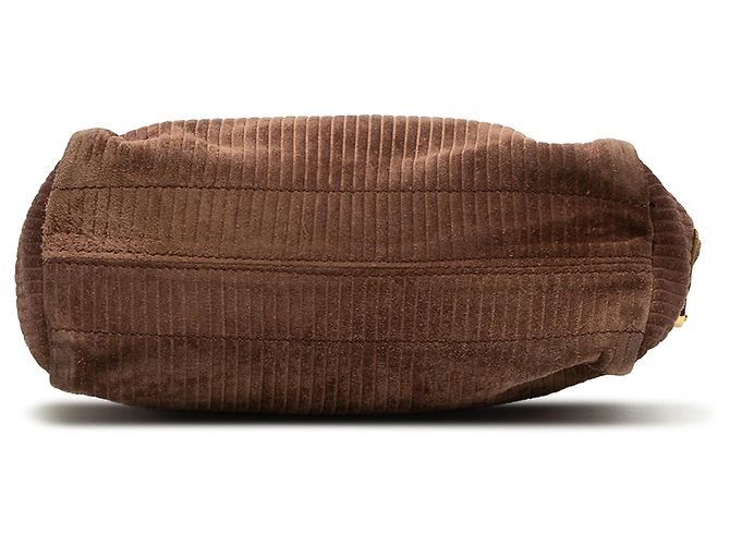 Borsa a tracolla LOEWE in velluto a coste marrone Anagram - vista 3