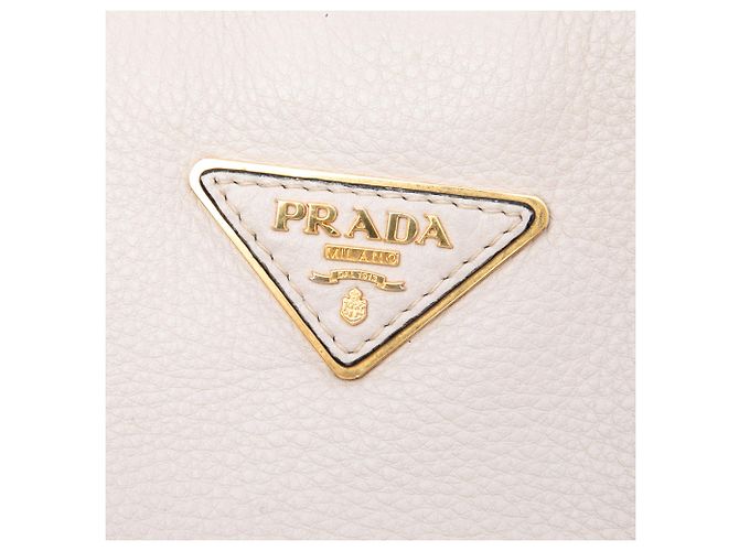 Borsa Tote Open Convertible Prada Vitello Daino bianca Bianco - vista 5