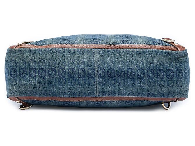 Blaue Gucci Denim Interlocking G Abbey D-Ring Tote - Ansicht 3