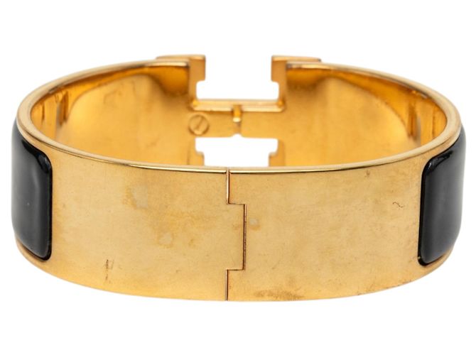 Bracciale Hermès Wide Enamel Clic Clac H PM nero - vista 3