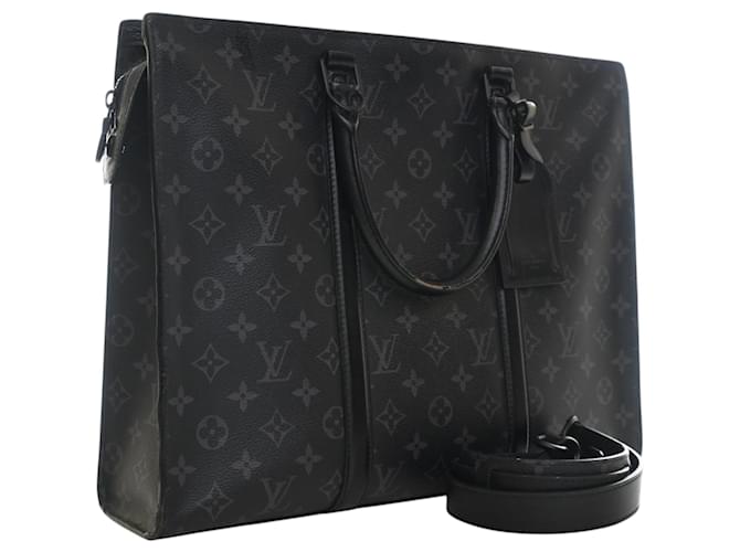 Borsa orizzontale Louis Vuitton Monogram Eclipse nera con cerniera Nero - vista 2