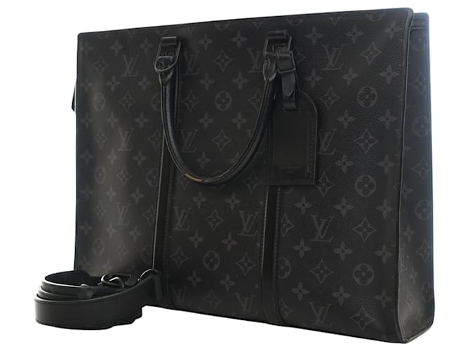 Borsa orizzontale Louis Vuitton Monogram Eclipse nera con cerniera Nero - vista 3