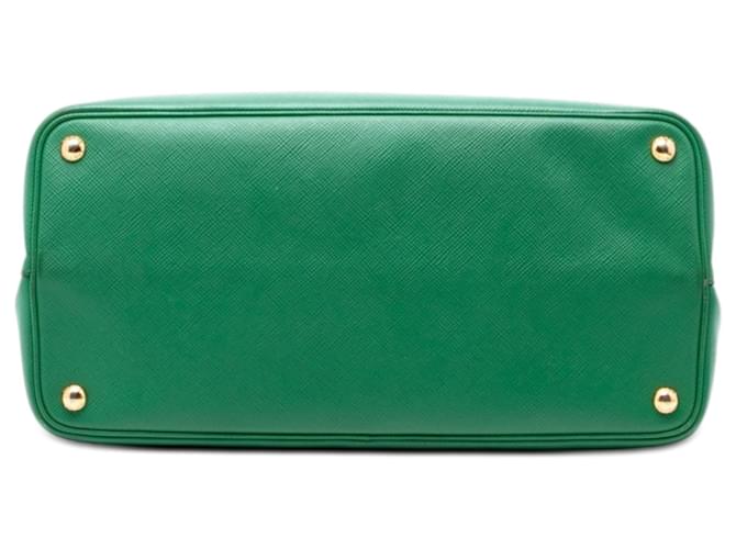 Borsa Double Saffiano Cuir Medium Verde Prada - vista 3