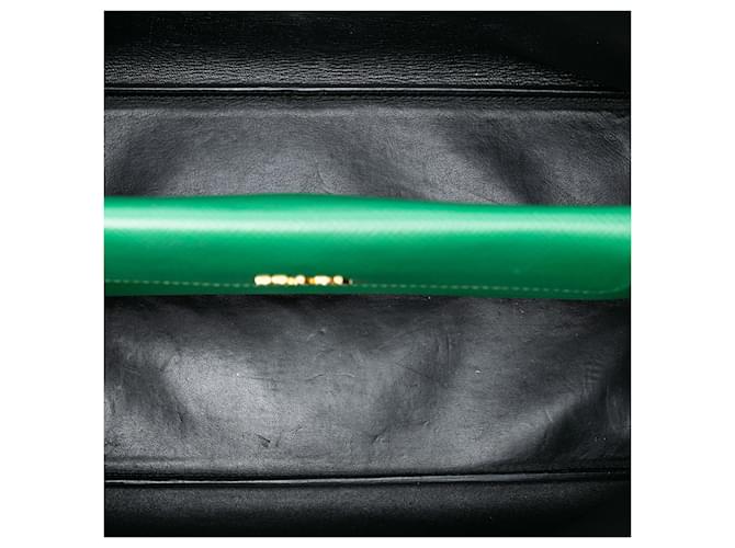 Borsa Double Saffiano Cuir Medium Verde Prada - vista 4