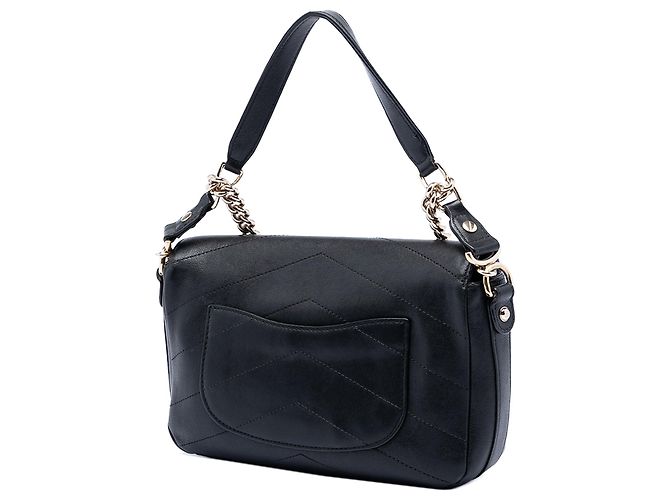 Borsa Chanel Mini Quilted Sheepskin Double Chevron Flap Nera Nero - vista 2