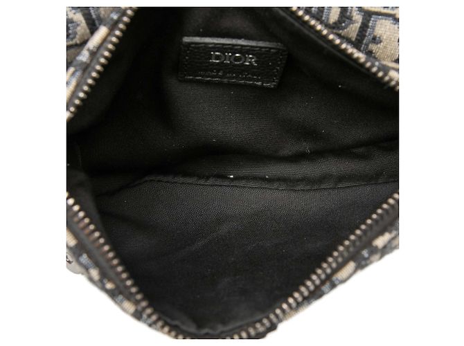 Bolso de cintura Dior Mini Oblique Canvas Saddle azul - vista 4