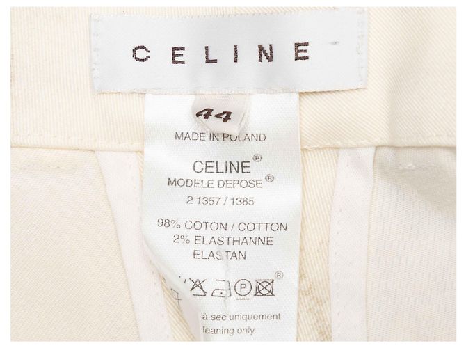 Céline Celine Hose mit bemalten Blumenmotiven Champagne & Multicolor Größe FR 44 Beige - Ansicht 4