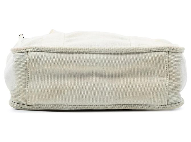 Weißer Prada Canapa Canvas Tote - Ansicht 3