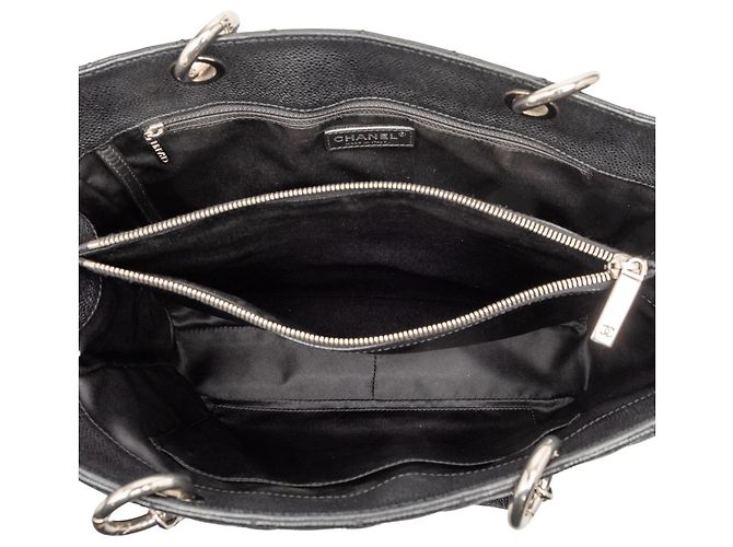Borsa Tote Grand Shopping Chanel Caviar Nera Nero - vista 4