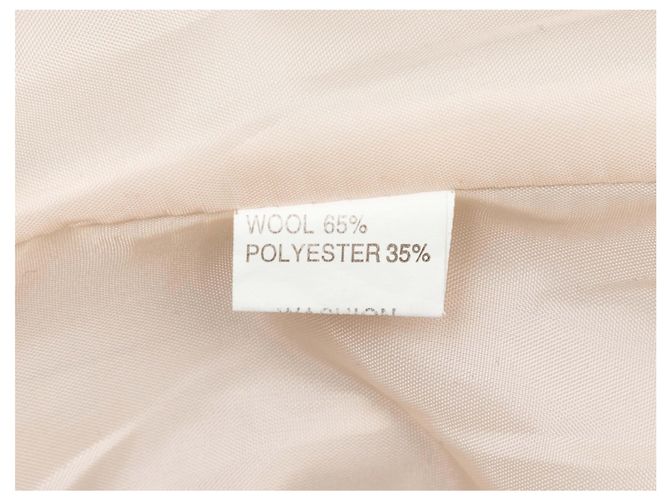 Cream Max Mara Wool-Blend Double-Breasted Coat Size US M Beige - view 5