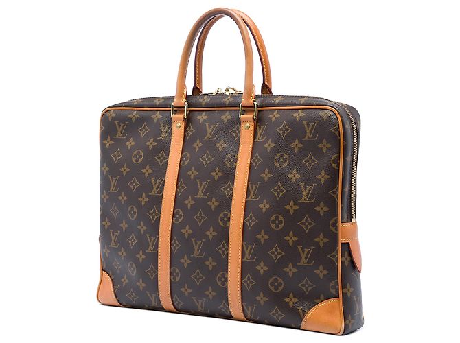 Borsa Business Louis Vuitton Monogram Porte Documents Voyage Marrone - vista 2