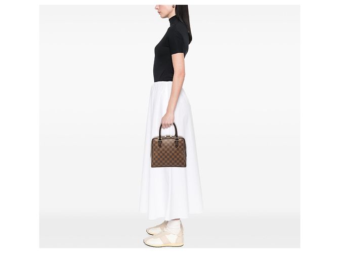 Borsa Louis Vuitton Damier Ebene Brera Marrone - vista 7