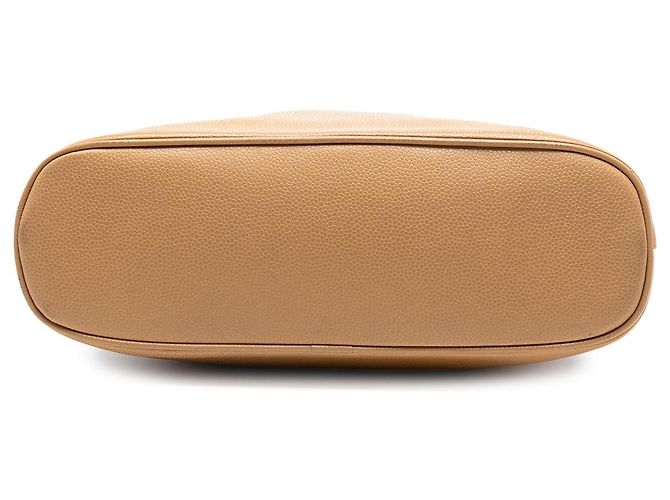 Borsa a tracolla Chanel CC Caviar Two Way Zip color Tan Cammello - vista 3