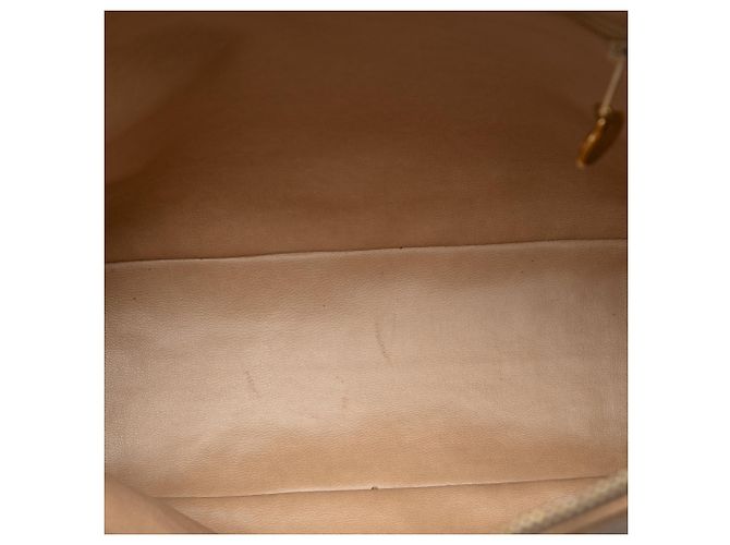 Borsa a tracolla Chanel CC Caviar Two Way Zip color Tan Cammello - vista 4