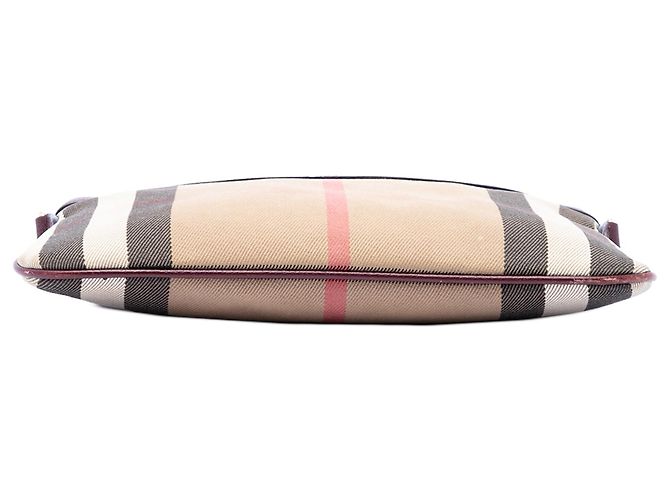 Borsa a tracolla Peyton in tela House Check marrone Burberry - vista 3