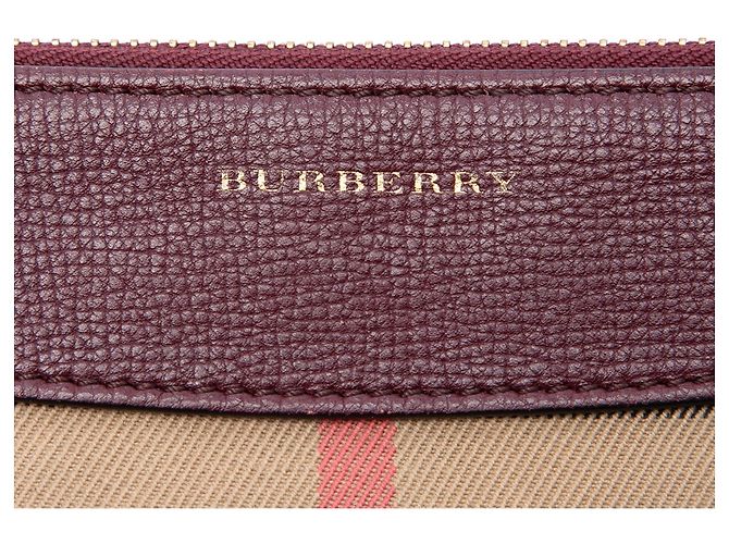 Borsa a tracolla Peyton in tela House Check marrone Burberry - vista 5