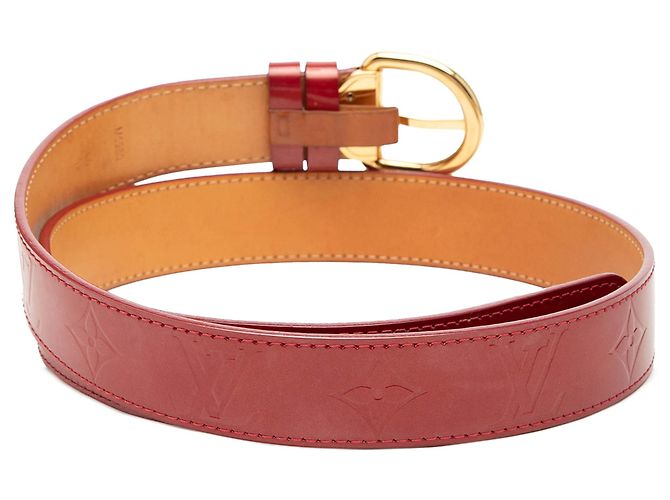 Louis Vuitton Monogram Vernis Gürtel Rot - Ansicht 3