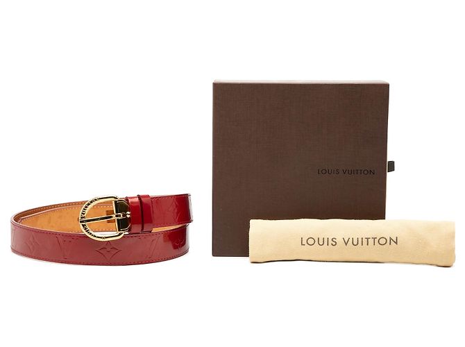 Louis Vuitton Monogram Vernis Gürtel Rot - Ansicht 8