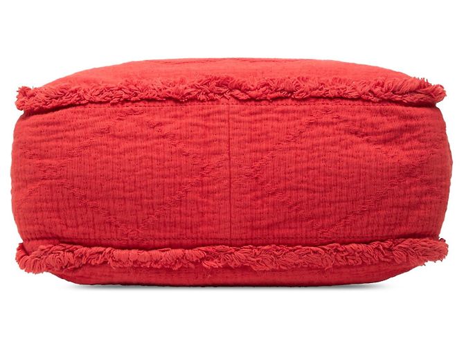 Borsa Tote e Borsa a mano Chanel Medium CC Quilted Canvas Double Face Deauville rossa Rosso - vista 3
