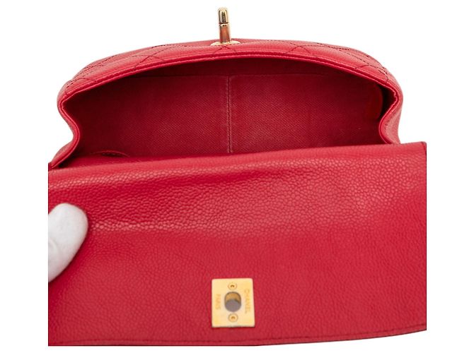 Borsa Chanel Small Caviar Business Affinity Top Handle Satchel rossa Rosso - vista 4