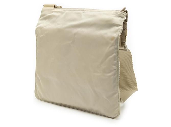 Borsa a tracolla Tessuto Prada con zip beige - vista 2