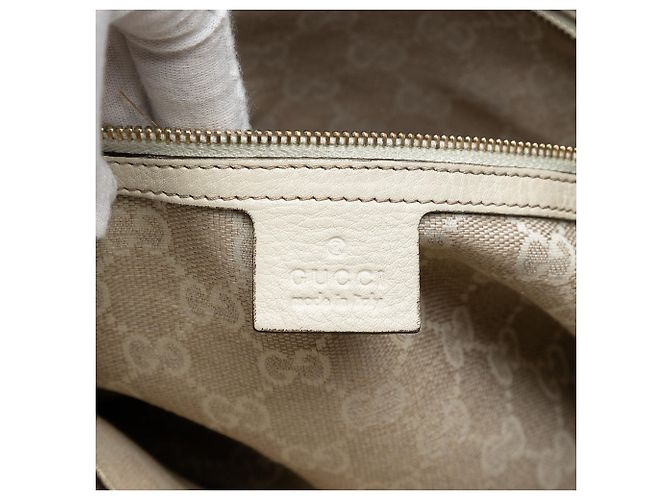 Borsa Diana in pelle di vitello e bambù bianco Gucci - vista 5