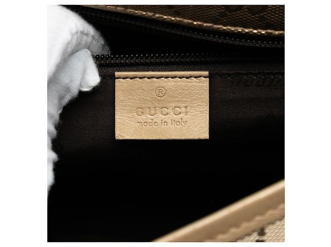 Borsa a tracolla Gucci GG Imprime Oro D'oro - vista 5