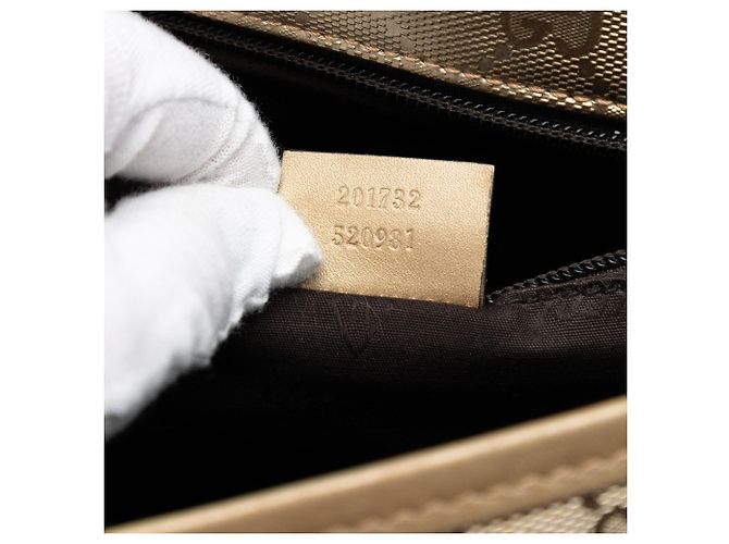 Borsa a tracolla Gucci GG Imprime Oro D'oro - vista 6