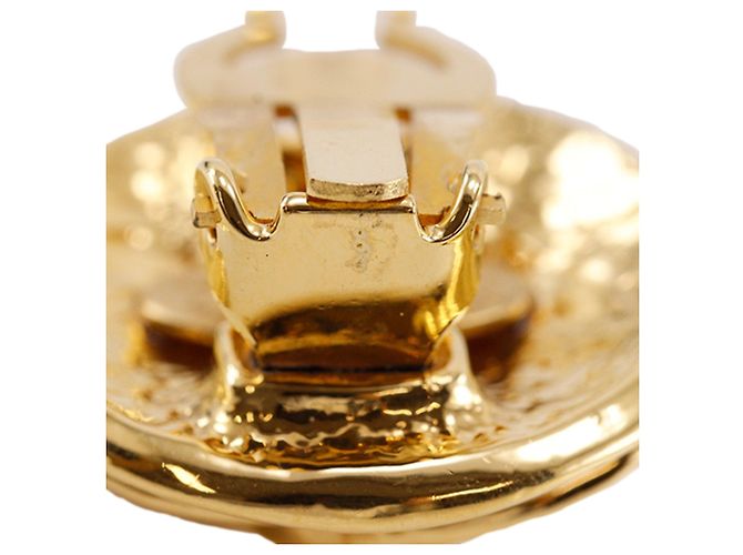 Orecchini a clip rotondi Chanel CC placcati oro D'oro - vista 5