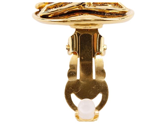 Orecchini a clip rotondi Chanel CC placcati oro D'oro - vista 7