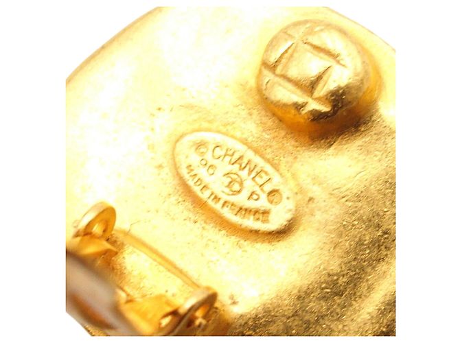 Orecchini a cerchio Chanel CC placcati oro D'oro - vista 5