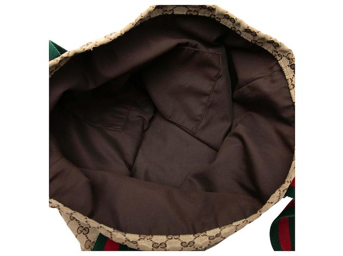 Tote Gucci GG Canvas Web beige - vista 4