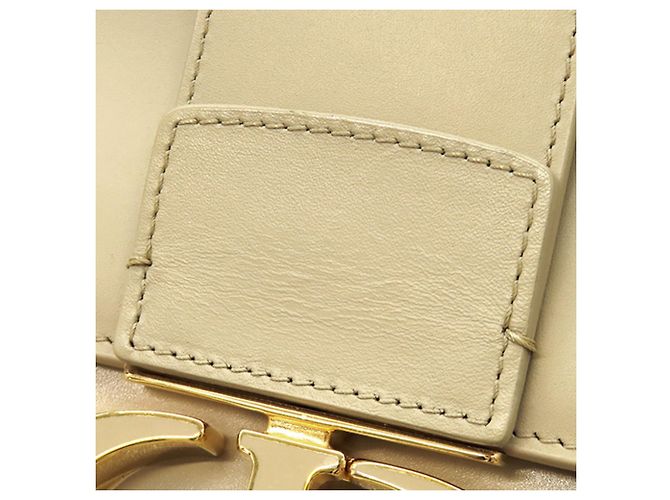 Borsa Box 30 Montaigne in pelle bianca Dior Bianco - vista 11