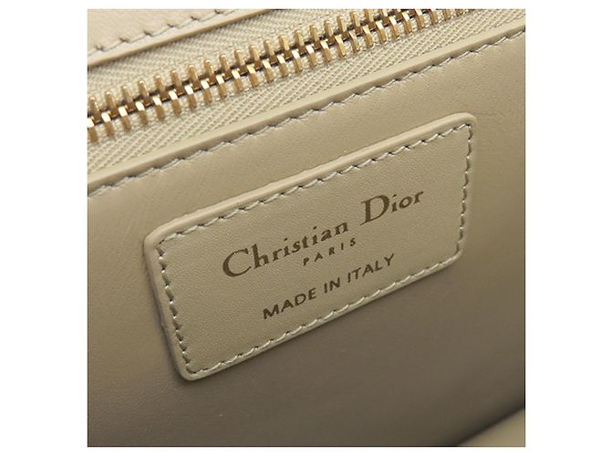 Borsa Box 30 Montaigne in pelle bianca Dior Bianco - vista 5