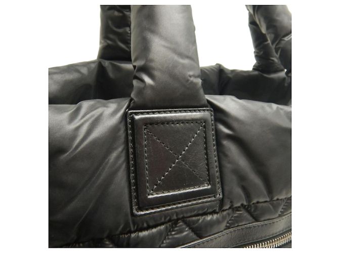Tote Coco Cocoon in nylon trapuntato nero Chanel Small - vista 14