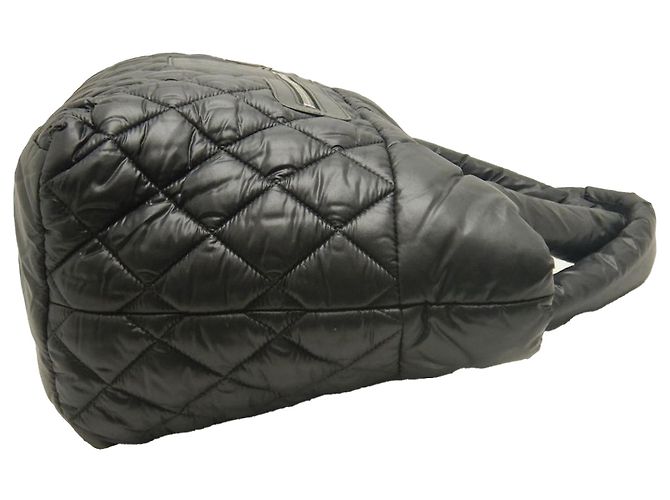 Tote Coco Cocoon in nylon trapuntato nero Chanel Small - vista 3